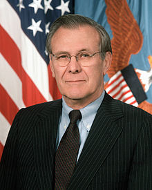 Foto de Donald Rumsfeld pareja de Joyce Pierson