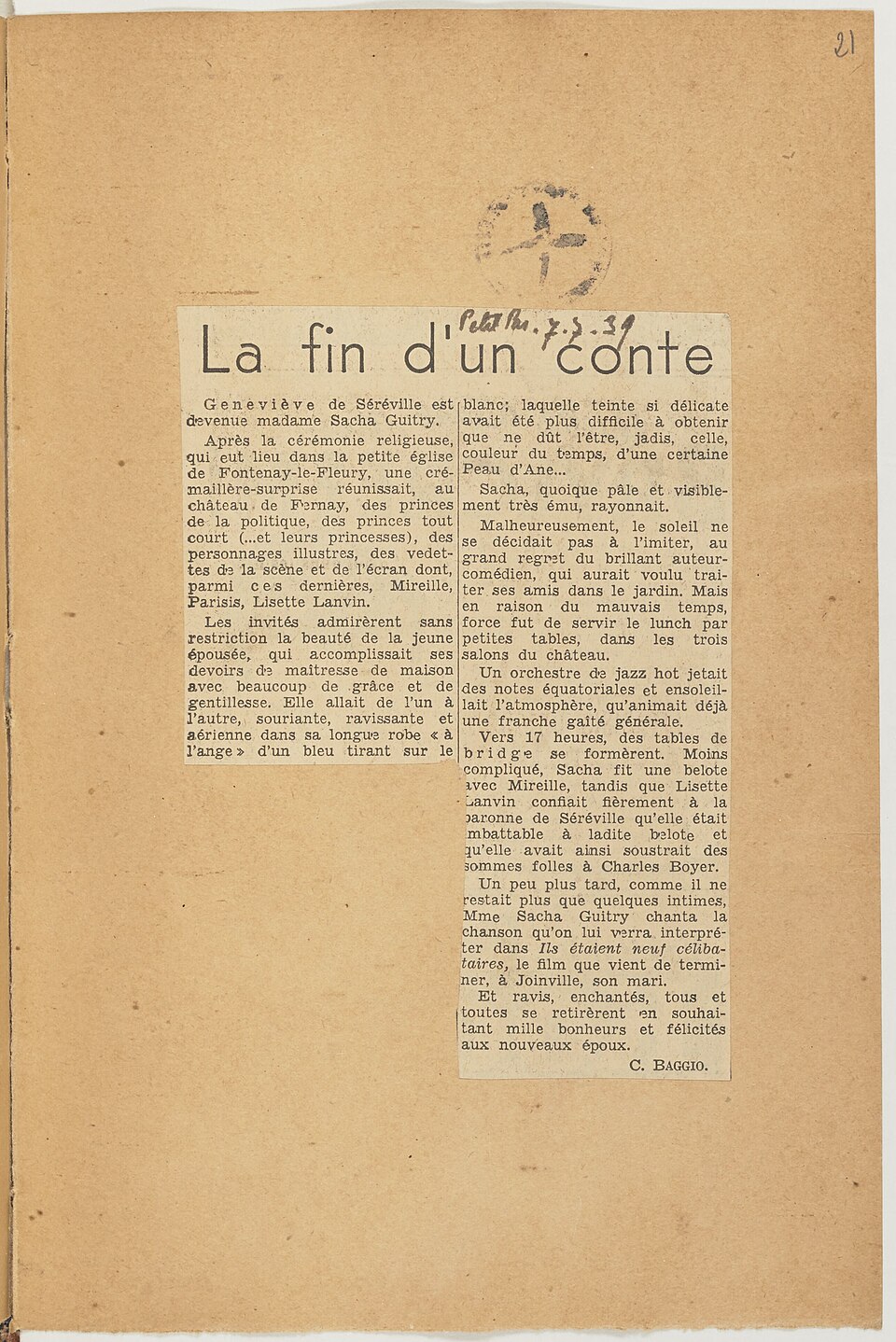 Foto de la celebrity Geneviève Guitry