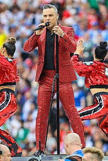 Foto de Robbie Williams pareja de Ayda Field