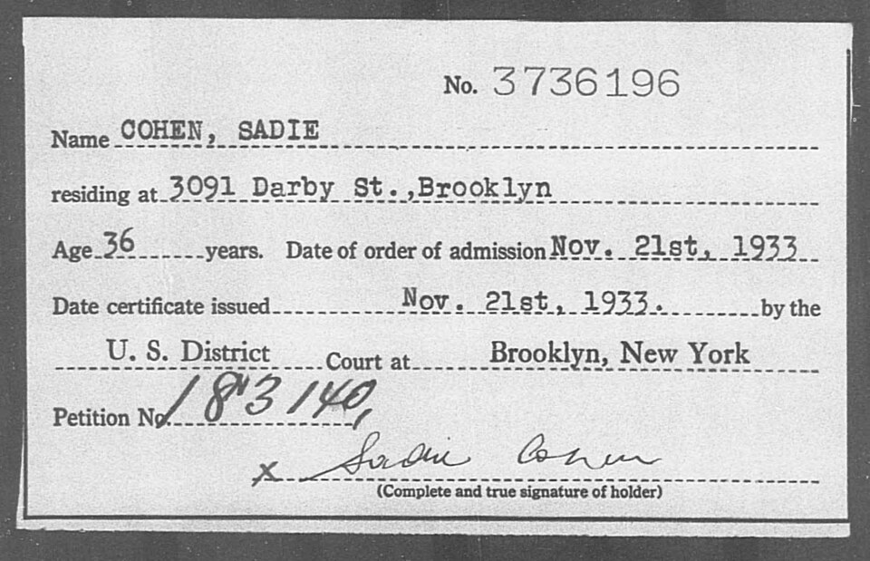 Foto de Sadie Cohen pareja de Henny Youngman